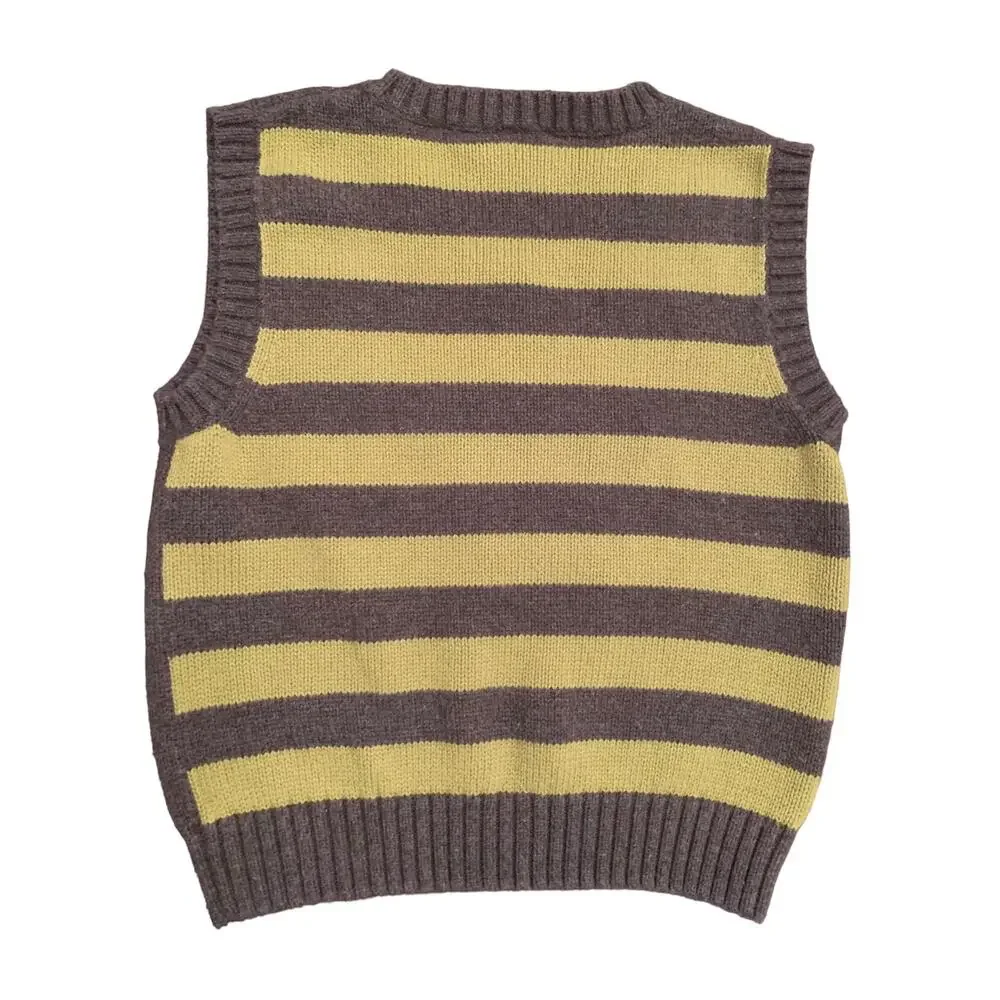 Y2K Gymboree Boys Gray Green V-Neck Penguin Sweater Vest 3T Holiday 100% Cotton